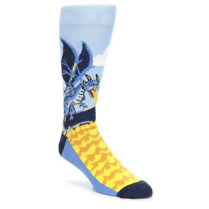Dragons Para Hombre Crew Calcetines Talla 10-13 Respiración Fuego Novedad Fantasía Moda Nuevos - Imagen 1 de 10