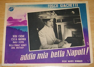 fotobusta film ADDIO MIA BELLA NAPOLI ! Vera Carmi Mario Bonnard 1946 - Imagen 1 de 1