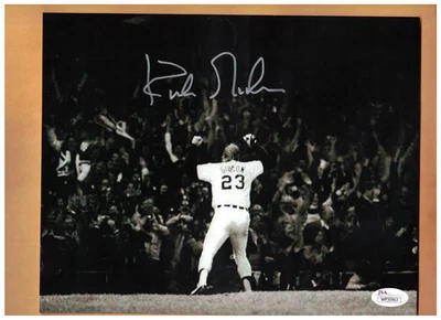Kirk Gibson AUTOGRAPHED DETROIT TIGERS WS HR 8x10 PHOTO SIGNED JSA AUTHENTICATED - Image 1 of 2