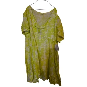 Mini Vestido Nordstrom BP 3x Para Mujer Talla Grande Verde Suave Salpicaduras Cuello en V Cerradura Nuevo con Etiquetas - Imagen 1 de 5