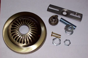 5" ANTIK MESSING-OBERFLÄCHE GERIPPTES DECKENDACH KIT FÜR LEUCHTEN NEU 54607J - Bild 1 von 1