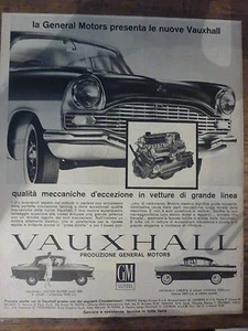 # ADVERTISING PUBBLICITA'  GM VAUHALL / VX 4 /90 -1960 - 1963 VEDI DISPONIBILI  - Picture 1 of 2