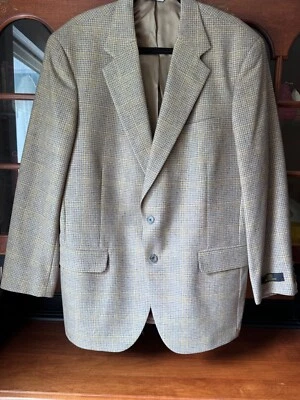 NEW NWT VINTAGE BEN SILVER AQUASCUTUM GREY CHECKED BLAZER JACKET SPORT COAT 44R - Image 1 of 4