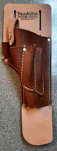 Makita Power Tool Cordless Drill Holster Genuine Leather Belt Loop Made in USA  - Picture 1 of 4