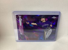 2020 Topps Chrome SAPPHIRE Garrett Hampson PURPLE 10/10 Colorado Rockies