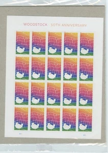 #5409 WOODSTOCK 50th ANNIVERSARY  Sheet of 20 stamps Mint Never Hinged. SEALED! - Picture 1 of 1