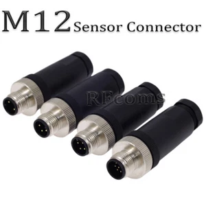 M12 Connector 2 3 4 5 8 Pin Sensor Adapters M/F Straight Waterproof PG7 PG9 Plug - Picture 1 of 16