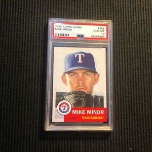 2020 TOPPS LIVING SET #288 MIKE MINOR *PSA 10 GEM MINT*  RANGERS