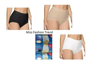 New style ladies 3 pack Designer Marlon Lycra Full Brief Maxi Knickers all sizes - Picture 1 of 8