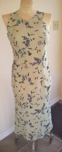 Vintage Breakin' Loose Green Floral Sleeveless Long Slip Dress Dress Size 7/8 - Picture 1 of 6
