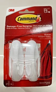 Command Medium Designer Hooks - Damage-Free Hanging Wall Hooks (Pack of 2) - Picture 1 of 4