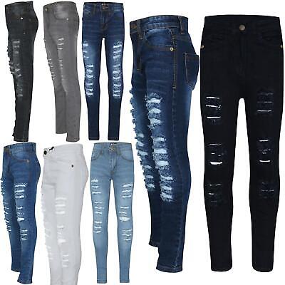 Jeans Skinny Skinny Leggeri Elasticizzati A2Z 4 Bambine Denim Strappati • 17.74€