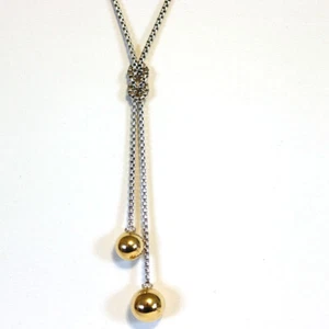 DAVID YURMAN NUEVO Nudo Solari Cúpulas Oro 18K con Collar Plata Diamante - Imagen 1 de 11