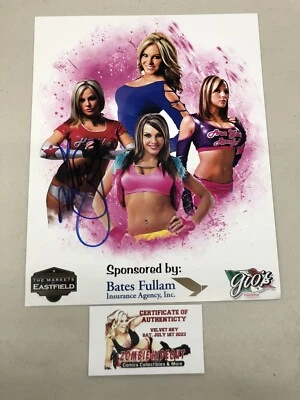 Velvet Sky С АВТОГРАФОМ 8x10 TNA Impact Wrestling With Zombie Hideout Store сертификат подлинности - Изображение 1 из 3
