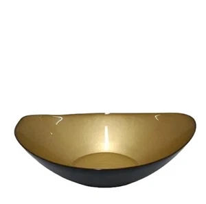 Centrotavola ovale in Vetro Oro - Nero 37 cm DueEsse Christmas