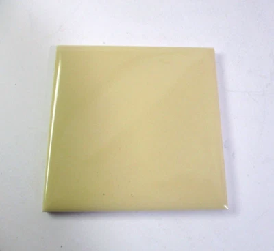 1 настенная плитка мозаика США 4-3/8 дюйма квадратный глянец желтая керамика 1950 ретро винтажный - Изображение 1 из 4