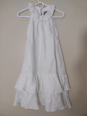 Vestido para mujer Theia cuello alto talla 10 invierno blanco seda texturizada encaje, impresionante Foto 1 de 4