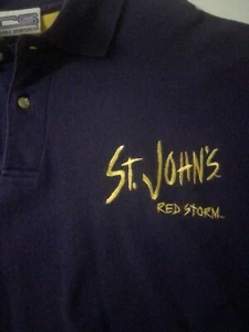 St. Johnโs Red Storm Polo Shirt XL โ NCAA Basketball SJU Blue โ Vintage ๐ - Picture 1 of 6