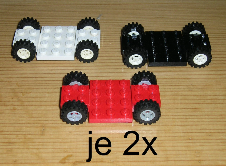 Lego 2x Fahrgestell Chassis 7x4x2/3  2441 Farbauswahl mit Rädern ( Z 5 ) - Bild 1 von 1