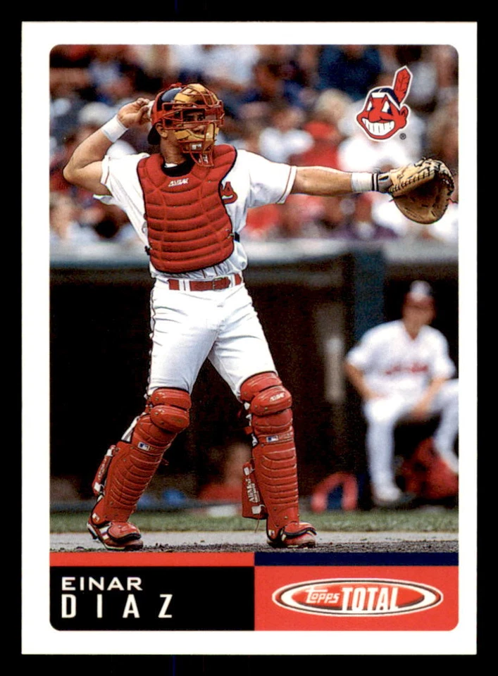 2002 Topps Total  #908 Einar Diaz Cleveland Indians - Image 1 of 2