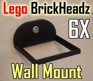 Pack of 6 Lego Brickheadz Display Wall Mounts - hardware not included - Picture 1 of 4