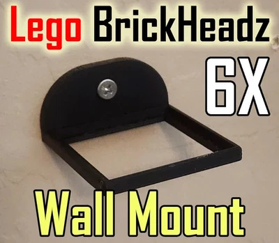 Pack of 6 Lego Brickheadz Display Wall Mounts - hardware not included - Image 1 of 4