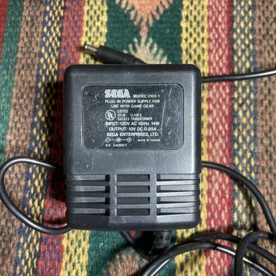 Cable de alimentación original oficial OEM Sega Game Gear modelo 2103-1 Foto 1 de 2