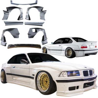 VSaero FRP TKYO Wide Body Kit 12pc w Wing 318i 325i (E36) 2dr Coupe for 3-Serie Foto 1 de 2