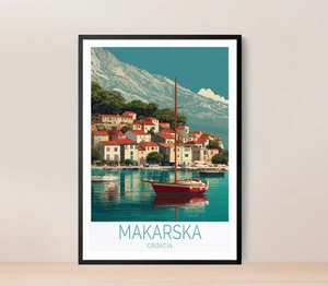 Makarska Croatia Travel poster Choose your Size - Picture 1 of 2