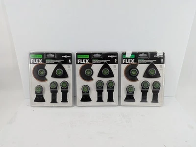 Lote de 3 | Kit de proyecto de alicatado multiherramienta oscilante Flex de 5 piezas | Nuevo Foto 1 de 3