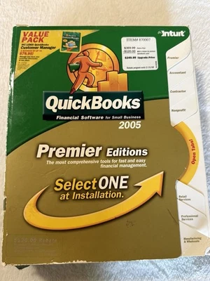 Intuit QuickBooks 2005 Premier Editions para la industria de pequeñas empresas Foto 1 de 4