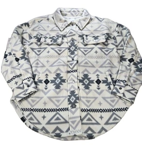 Fornia Apollo Shacket Women's Size L Large Jacket Oversized Beige Gray Aztec NWT - Picture 1 of 4