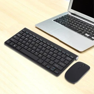 (Black)Cordless Keyboard And Mouse Combo 2.4G Wireless 1200 DPI Ultra-Slim Mute - Picture 1 of 11