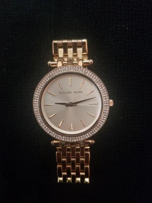 迈克高仕MK3321女士手表模拟不锈钢玫瑰金39毫米表壳D184 — 第 1/3 张图片