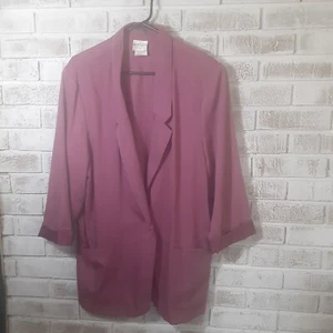 Vintage Bentley 2 pocket Lightweight Blazer sz 16 Mauve USA - Picture 1 of 7