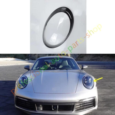 Left Side Headlight Clear Lens Cover + Sealant For Porsche 911 2022-2024 - Image 1 of 4