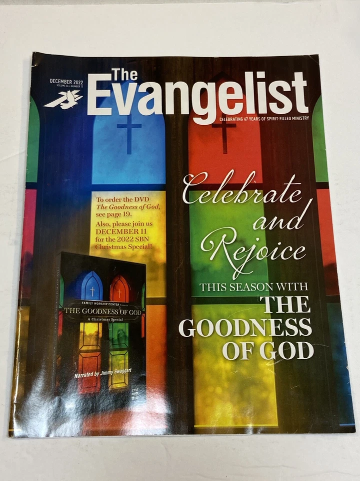 The Evangelist Magazine Dec 2022 Jimmy Swaggart Goodness of God Christmas Jesus Foto 1 de 1
