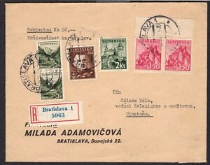 1942 Slovakia Local Registered Cover to Cinobana