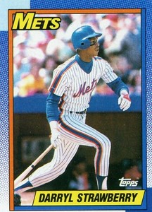 1990 Topps #600 - Darryl Strawberry - New York Mets