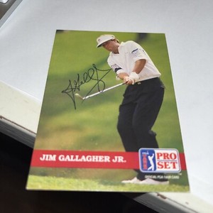 Jim Gallagher Jr Signed 1992 Golf   Card