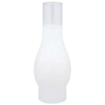 10" Frosted Glass Chimney Hurricane Oil Lamp Shade Replacement Globe 3" Fitter - Image 1 of 4