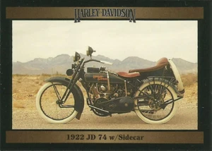 "Harley-Davidson" Collect-A-Card Series 2- card #114- 1922 JD 74 w Sidecar - Picture 1 of 2