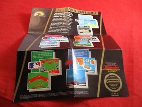 LJN Nintendo NES Foldable Promo Mini Poster Insert ONLY Karate Kid T&C Jaws MLB