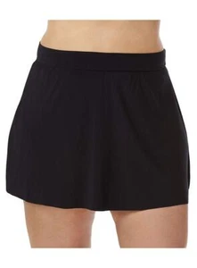 MagicSuit Plus Size Solid Jersey Tennis Skirt Black 24W - Picture 1 of 6