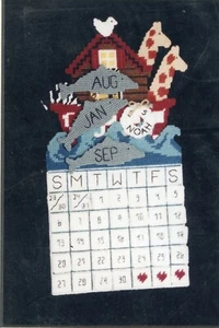 Noah Calendar (Universal)- Plastic Canvas KIT - Jeannette Crews - 11x20" - NEW - Picture 1 of 3
