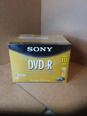 sony dvd-r 10 pack 120 min 4.7 GB/Go 1x- 16x  Accucore DVD Recordable - Image 1 of 4