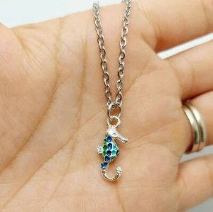 Seepferdchen Charm Halskette - Edelstahl 18 Zoll - US-Verkäufer - Bild 1 von 1