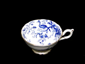 Teetasse Vintage COALPORT Bone China "Ciaro" blau/weiß Goldrand Ex. Vintage. Cond. - Bild 1 von 6
