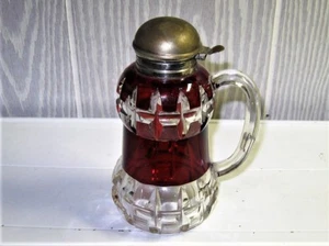 EAPG *** TRUNCATED CUBE = RUBY STAINED = SYRUP = 1890'S ERA - Picture 1 of 5