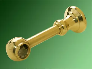 Wandträger Messing massiv glanz für Gardinenstangen 20 mm 17 cm kürzbar - Bild 1 von 1